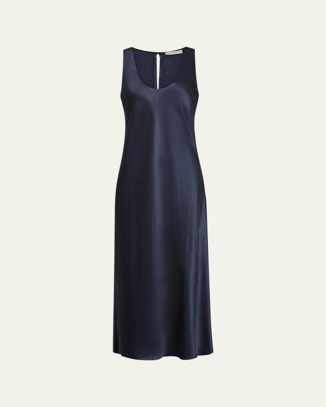 Satin Bias Tank Dress